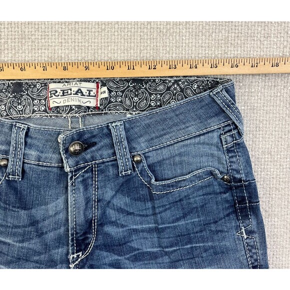 Ariat REAL Jeans Women's 30 Straight Stretch Western Embroidered Pockets Denim - Picture 6 of 11